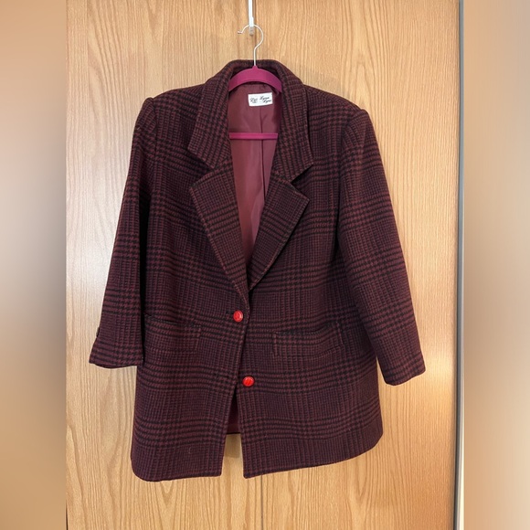 Vintage Lynn Lyric plaid wool blazer - Picture 3 of 4